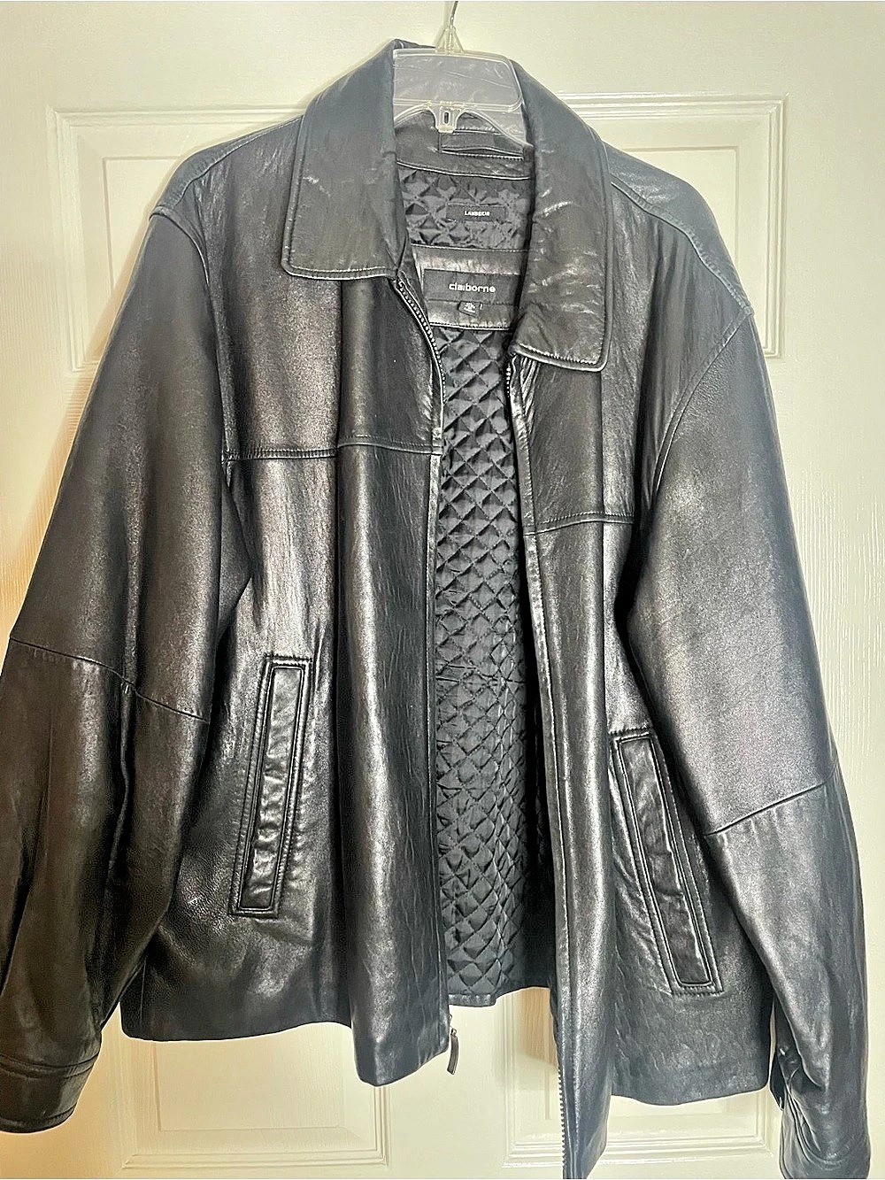 CLAIBORNE Black Leather Jacket